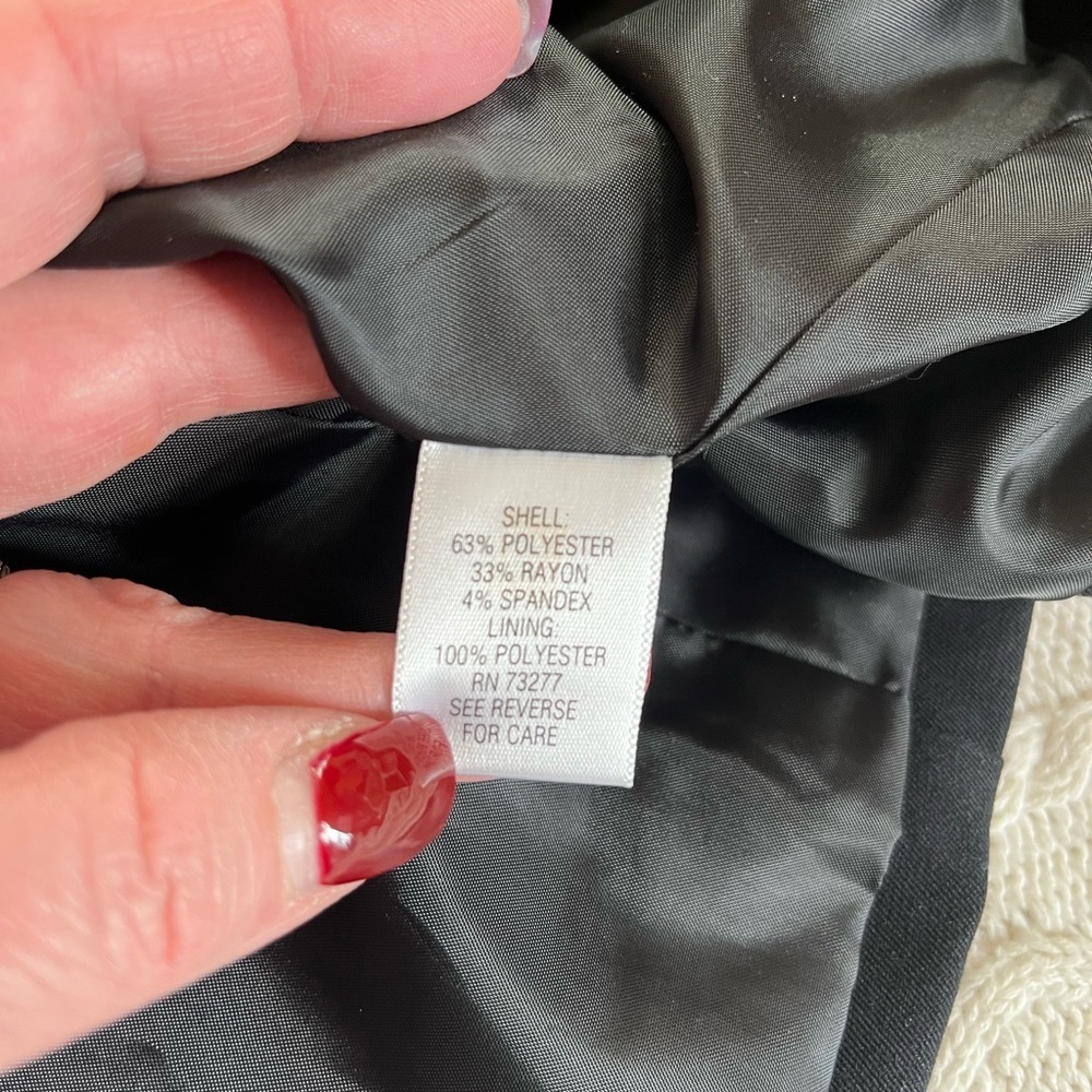 Elle Rich Black Tailored Blazer Jacket Women’s size 6 - Picture 10 of 14